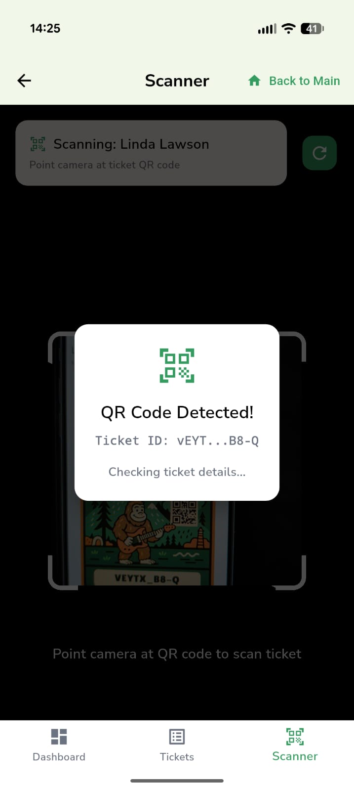 Lightning-fast QR ticket scanning